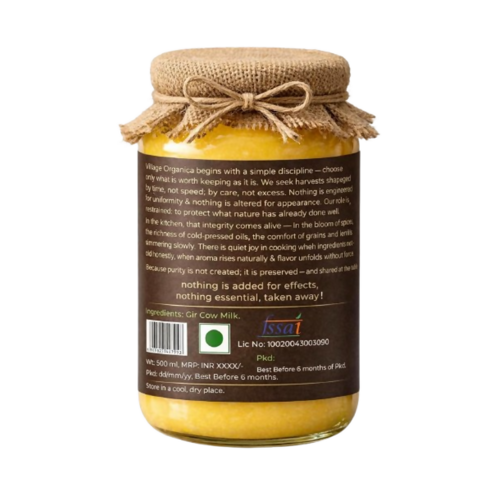 Village-Organica A2 Gir Cow Ghee,Traditional Bilona Method | Grocsy