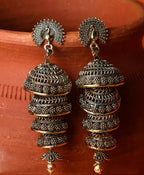 Mominos Fashion Peacock design Golden colour Earrings