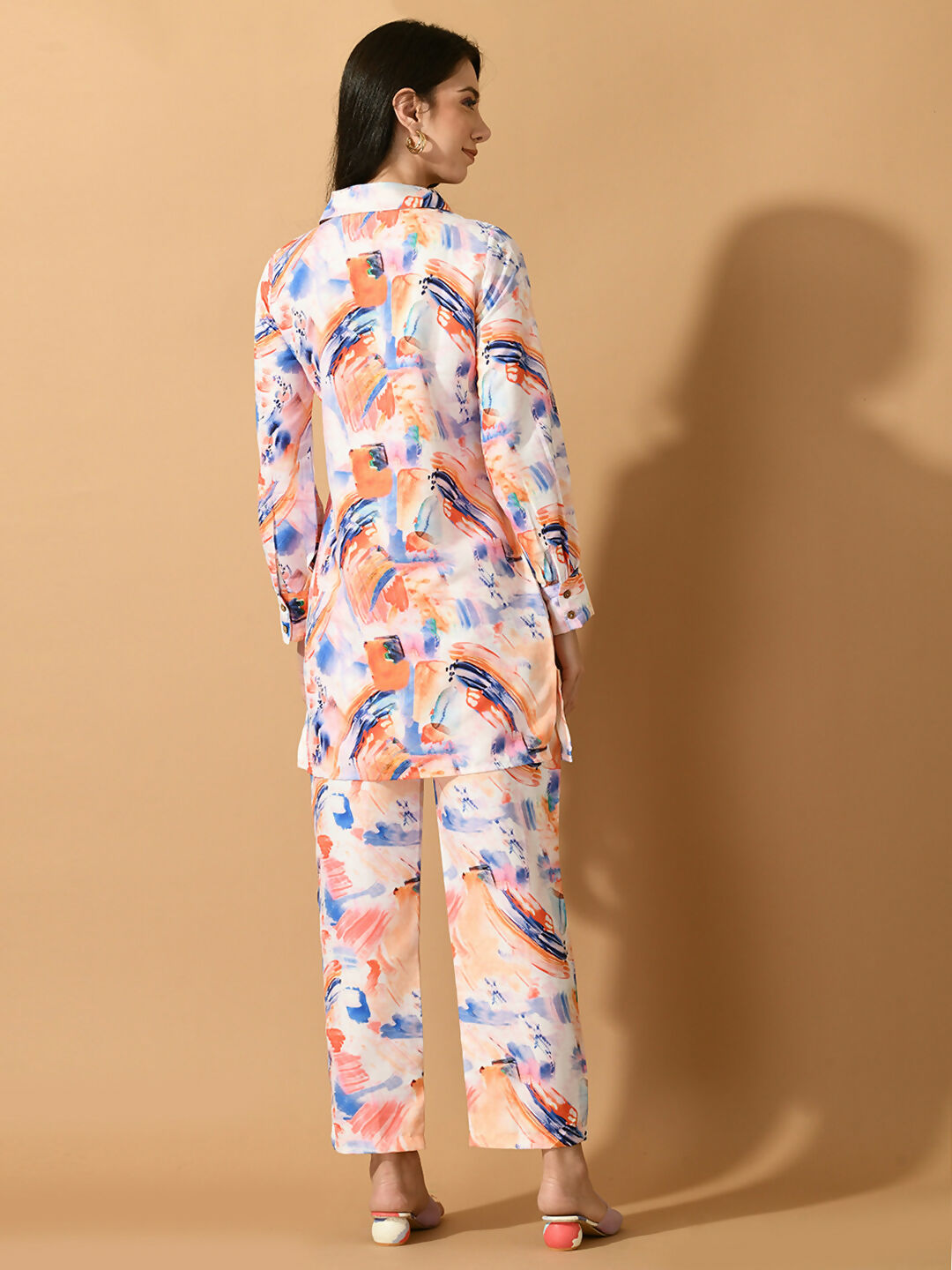 Myshka Women's Multi Printed Shirt With Trousers | Grocsy