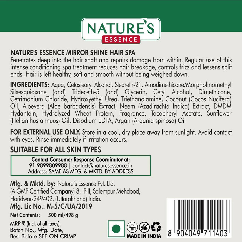 Nature's Essence Mirror Shine Deep Conditioning Hair Spa | Grocsy