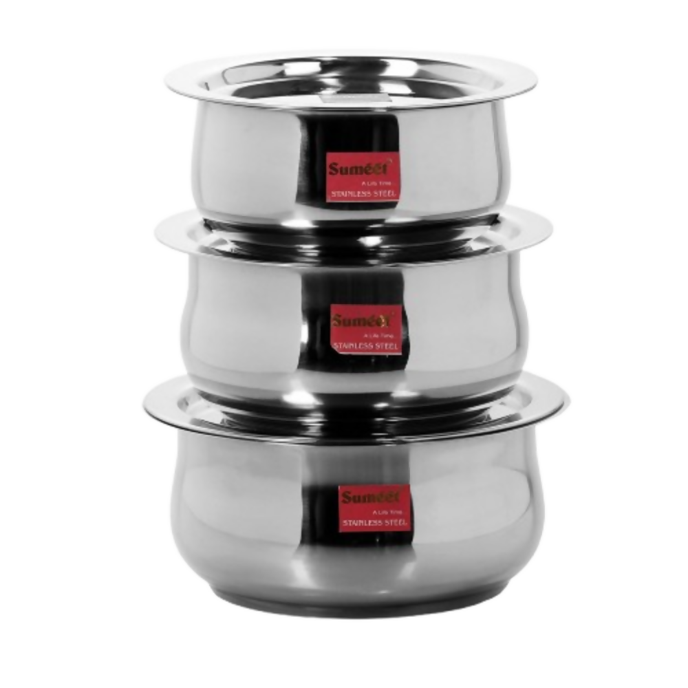 Sumeet Stainless Steel Cookware Set With Lid | Grocsy