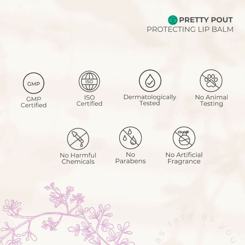 Rare Chemistry Pretty Pout Protecting Day Lip Balm, SPF 20, Beetroot Almond Oil, Moisturising | Grocsy