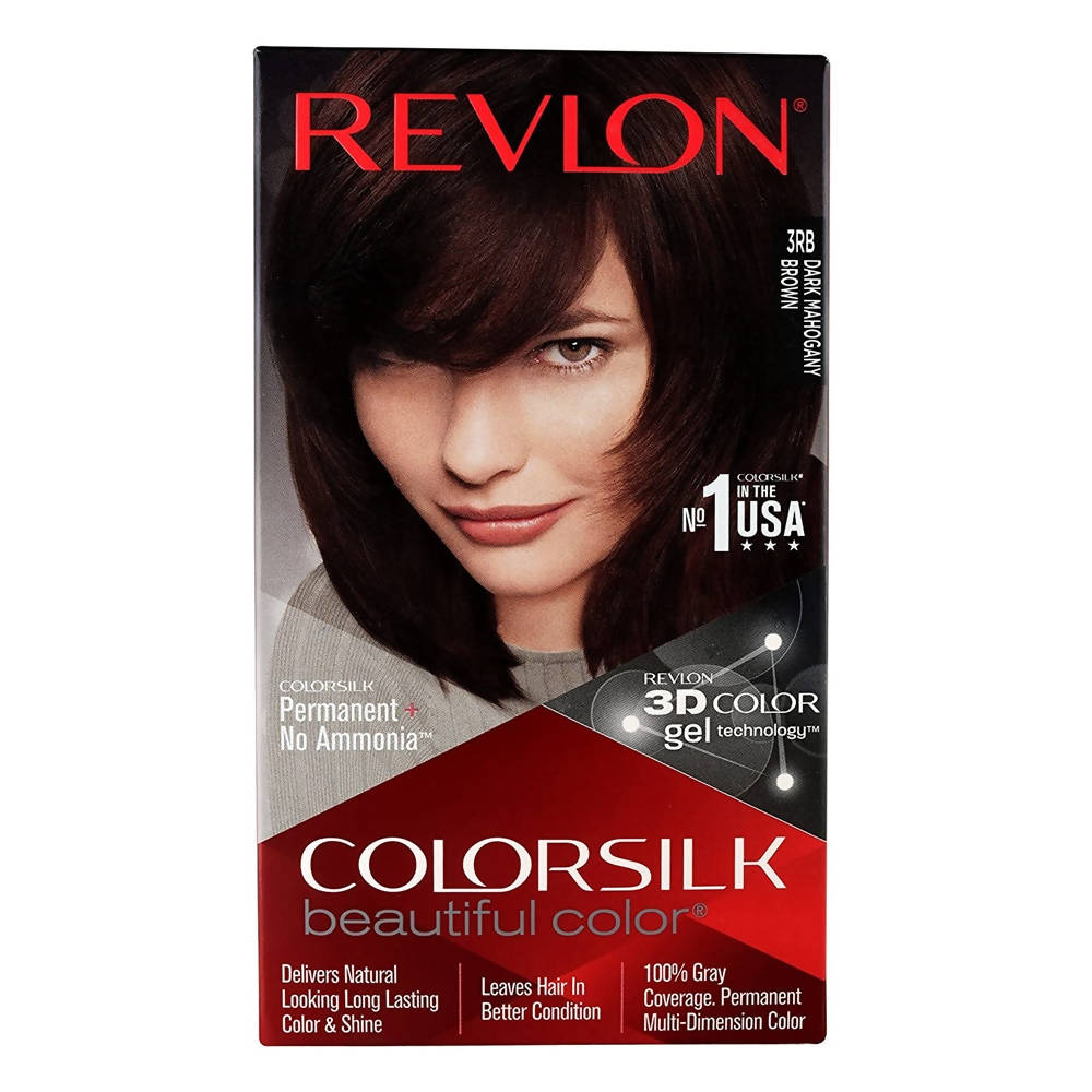 Revlon ColorSilk Beautiful Color - Dark Mahogany Brown 3RB  | Grocsy