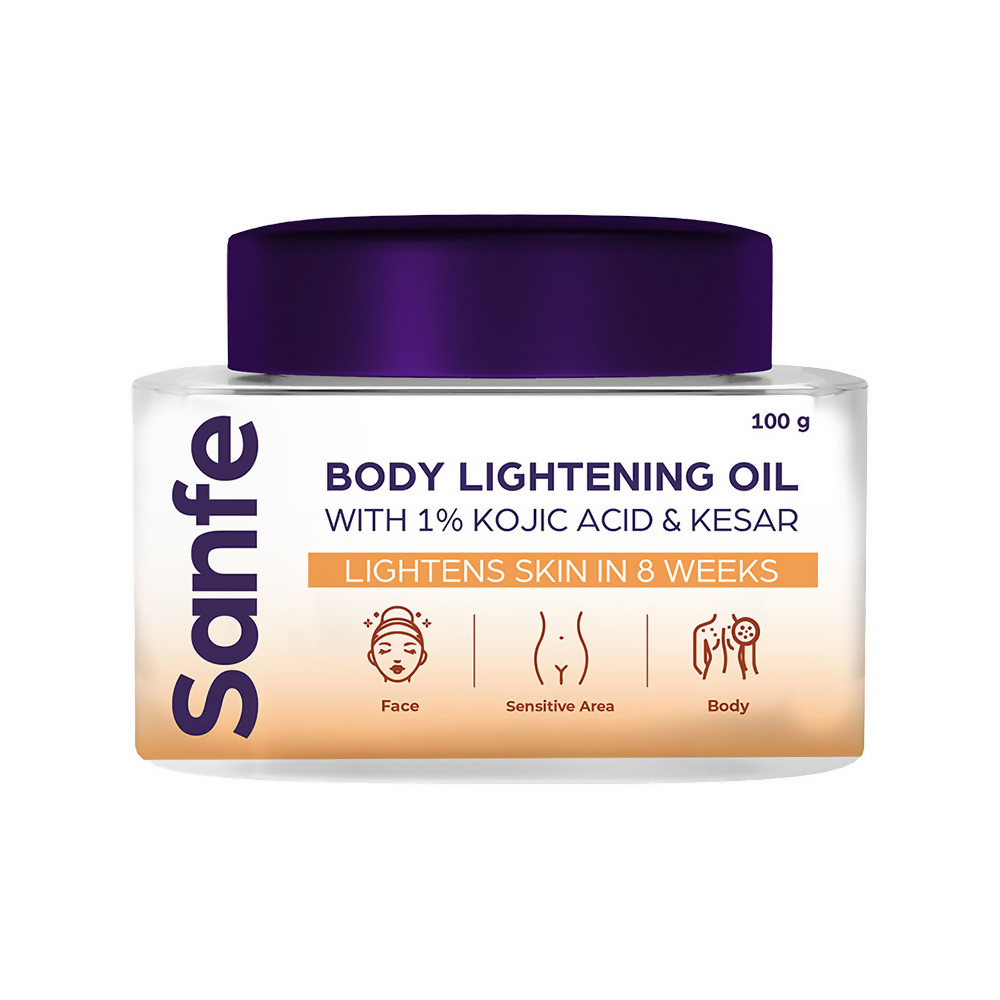 Sanfe Body Lightening Oil With 100% Kojic Acid & Kesar | Grocsy