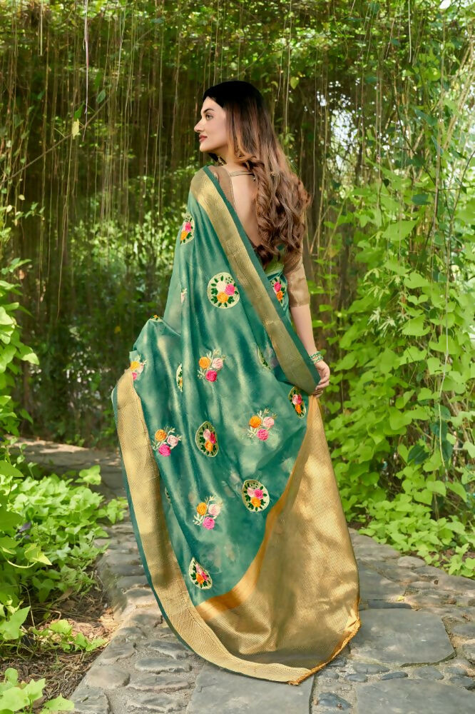 Vamsee Nikita Rama Cotton  Saree | Grocsy