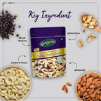 Happilo Premium Nuts & Dry Fruit Combo (Trail Mix, Nut Mix & Party Mix) | Grocsy