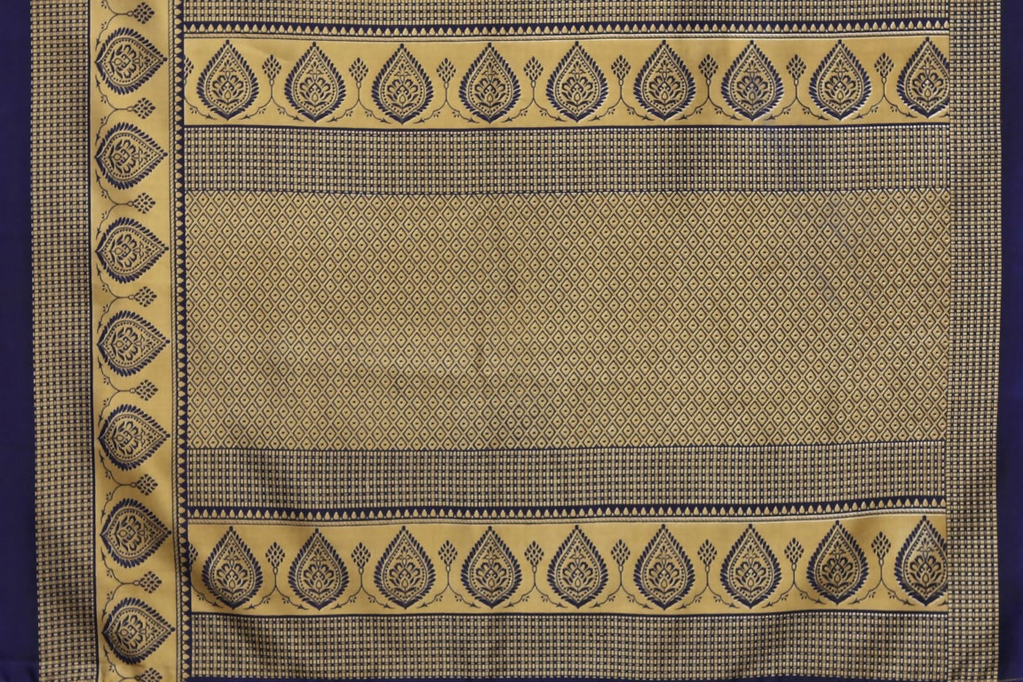 Vamika Navy Blue Printed Art Silk Saree | Grocsy