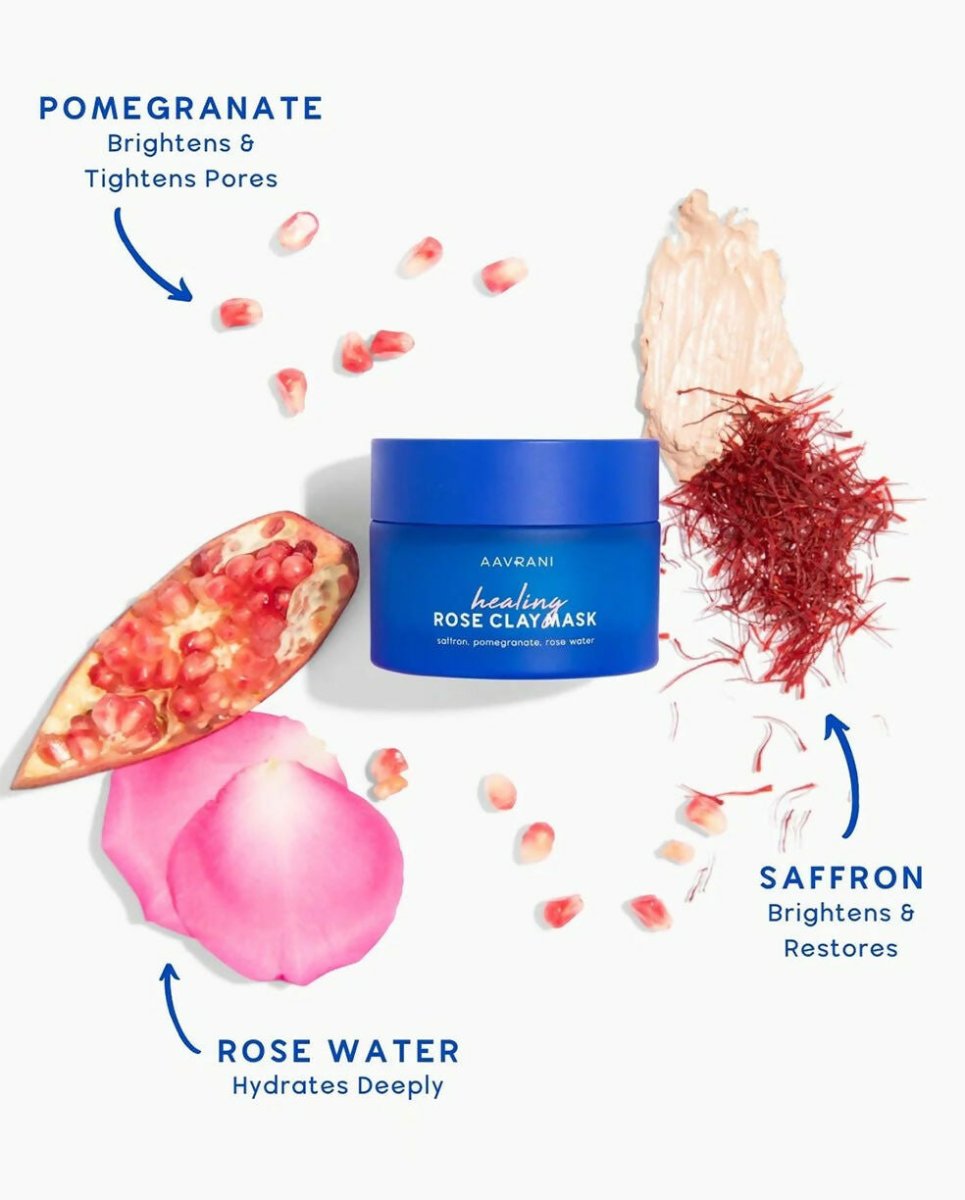 Aavrani Healing Rose Clay Face Mask | Grocsy