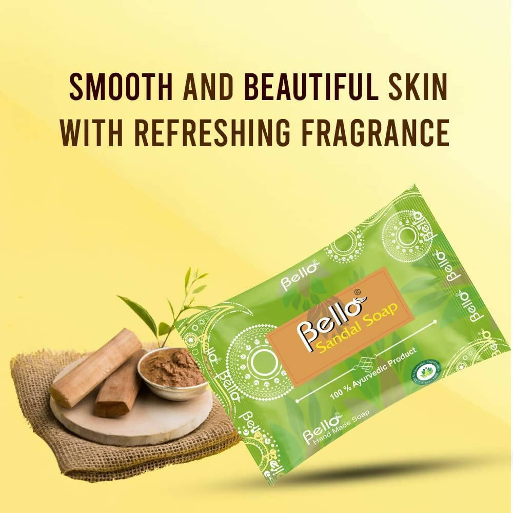 Bello Herbals Sandal Soap Handcrafted Glycerin Based Soap | Grocsy