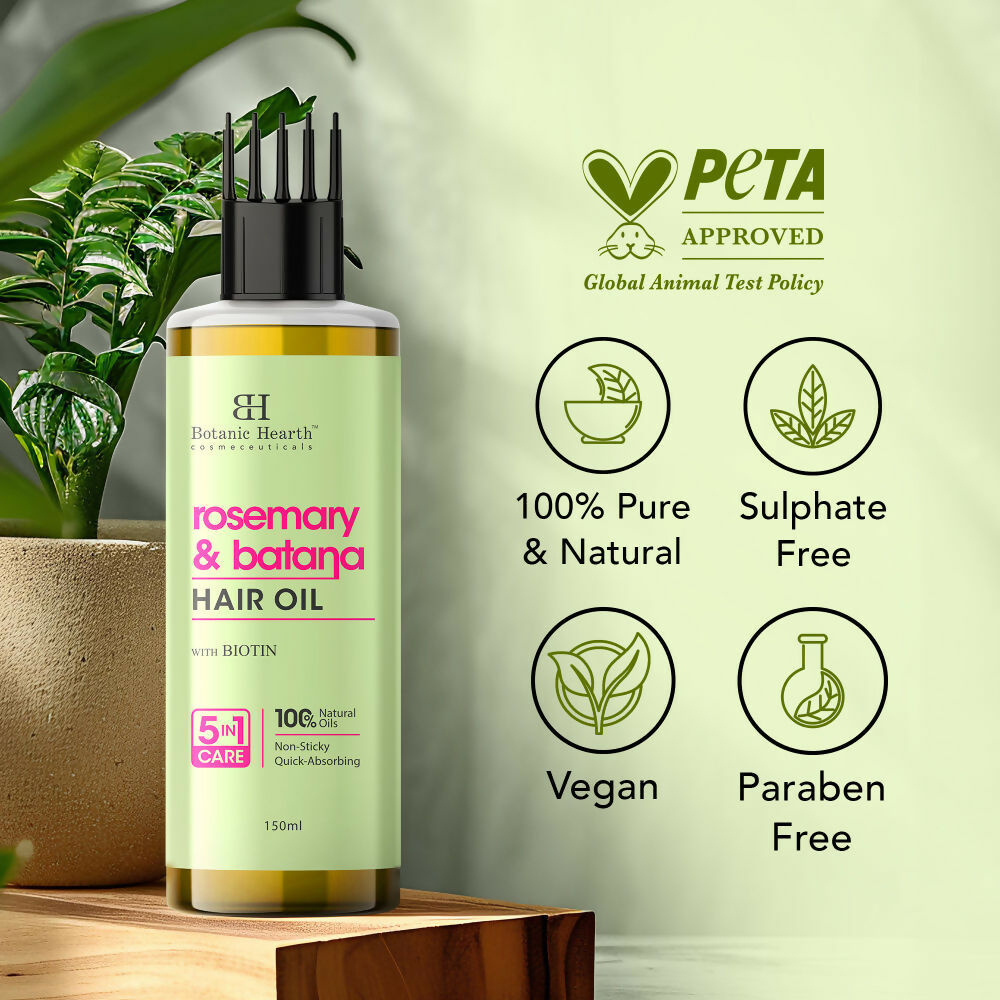 Botanic Hearth Rosemary & Batana Hair Oil | Grocsy