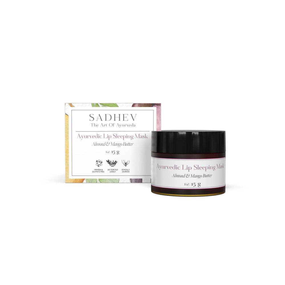 Sadhev Ayurvedic Lip Sleeping Mask With Almond & Mango Butter | Grocsy