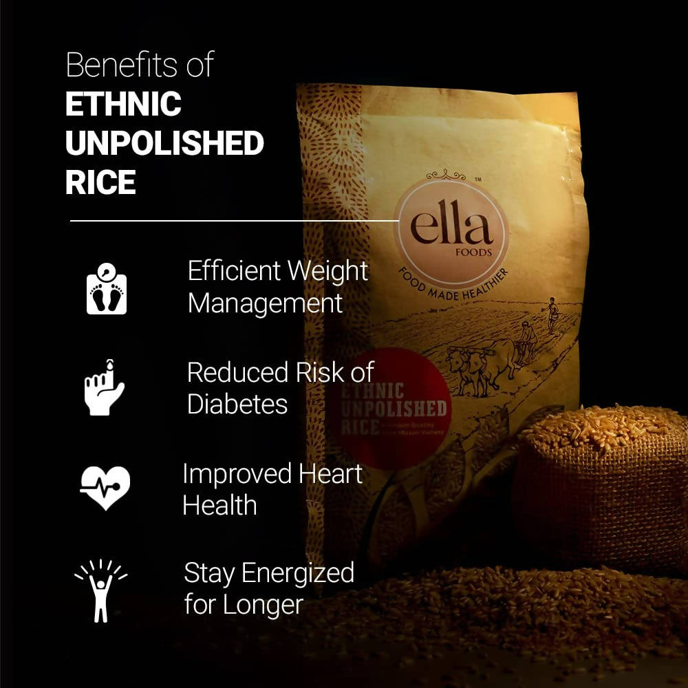Ella Foods Ethnic Unpolished Rice | Grocsy