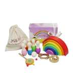 Matoyi Fish Rattle & Color Bowling Pin & Rainbow Stacker & Sheep Teether & Flat Disk Rattle For Kids | Grocsy