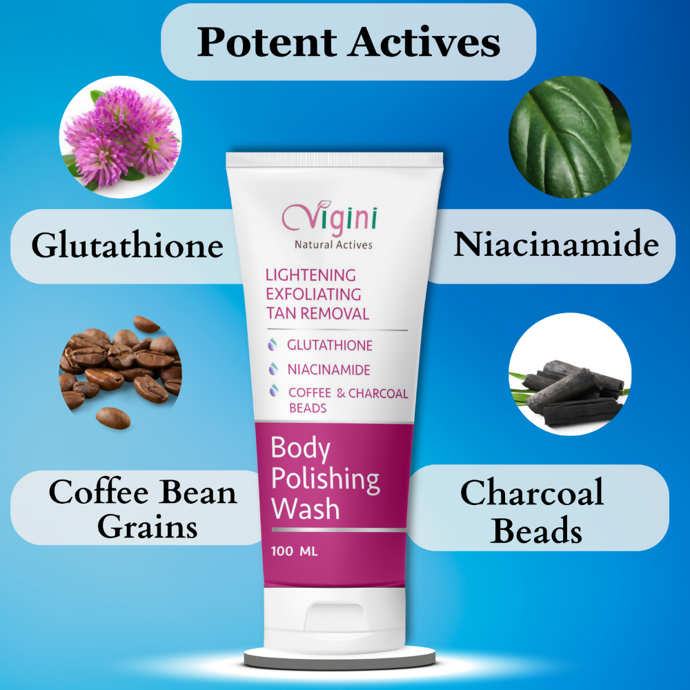 Vigini Skin Lightening Brightening Body Polishing Wash for Men Women | Grocsy