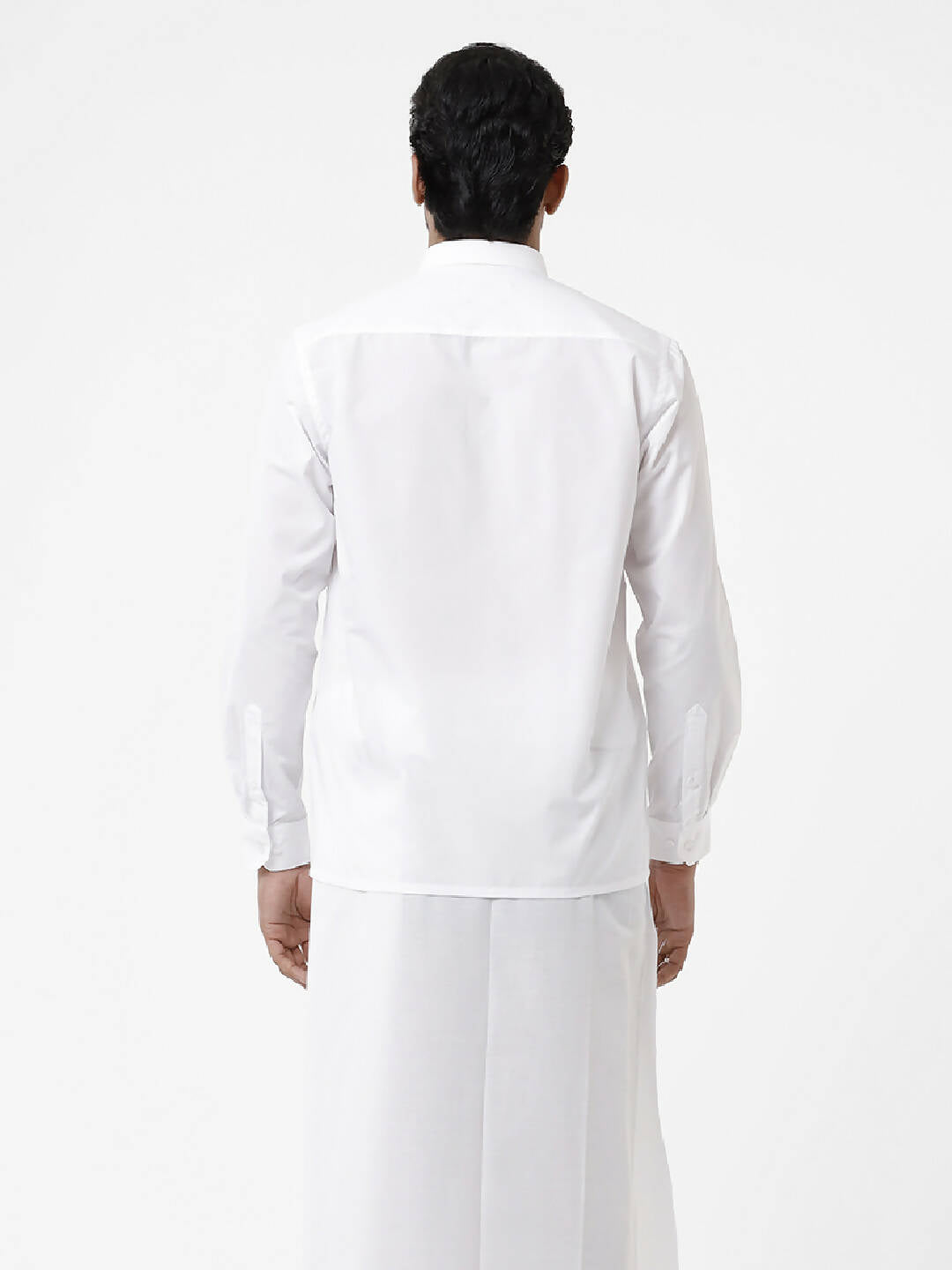 Ramraj Cotton Mens Full Sleeve White Shirt Plus Size - Samrat Cotton | Grocsy