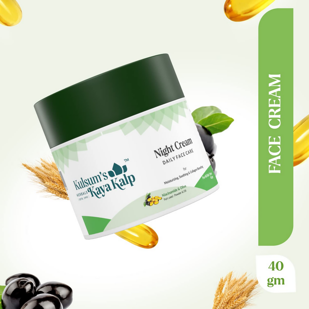 Kulsum's Kaya Kalp Night Cream For Skin Moisturization, Soothing & Collagen Boosting | Grocsy
