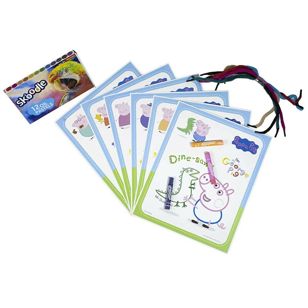 Skoodle Peppa and Family Coloring Frames | Grocsy