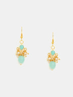 Ruby Raang Traditional Green Drop Maang Tikka And Earrings | Grocsy