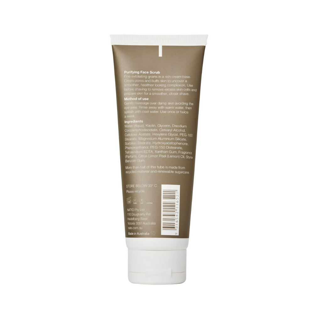 Natio For Men Purifying Face Scrub | Grocsy