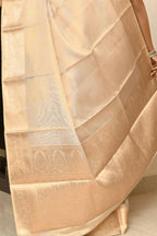 Joban Fashion Cream Saree Soft Tissue Plane | Grocsy