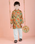 Joban Fashion Kids Island Cotton Full Sleeves Printed Kurta and Pyjama- Multi | Grocsy
