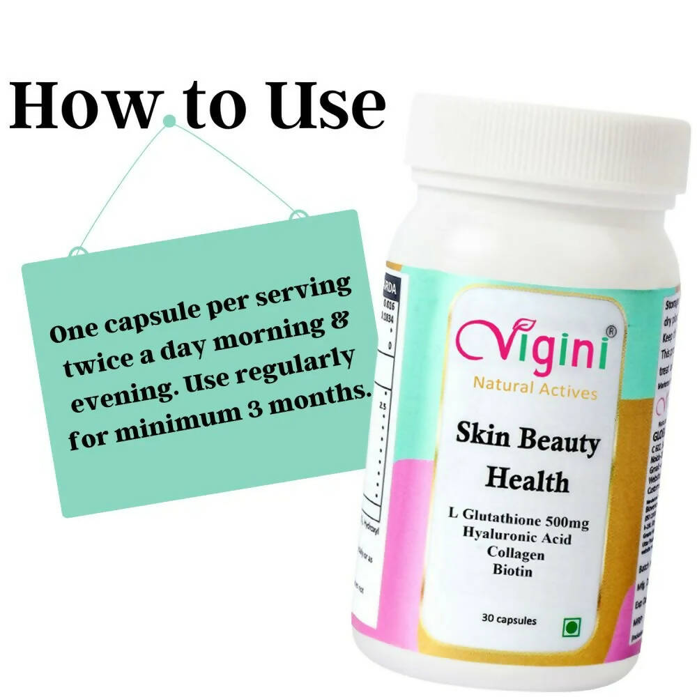 Vigini Natural Active Skin Beauty Health Capsules for Men Women | Grocsy