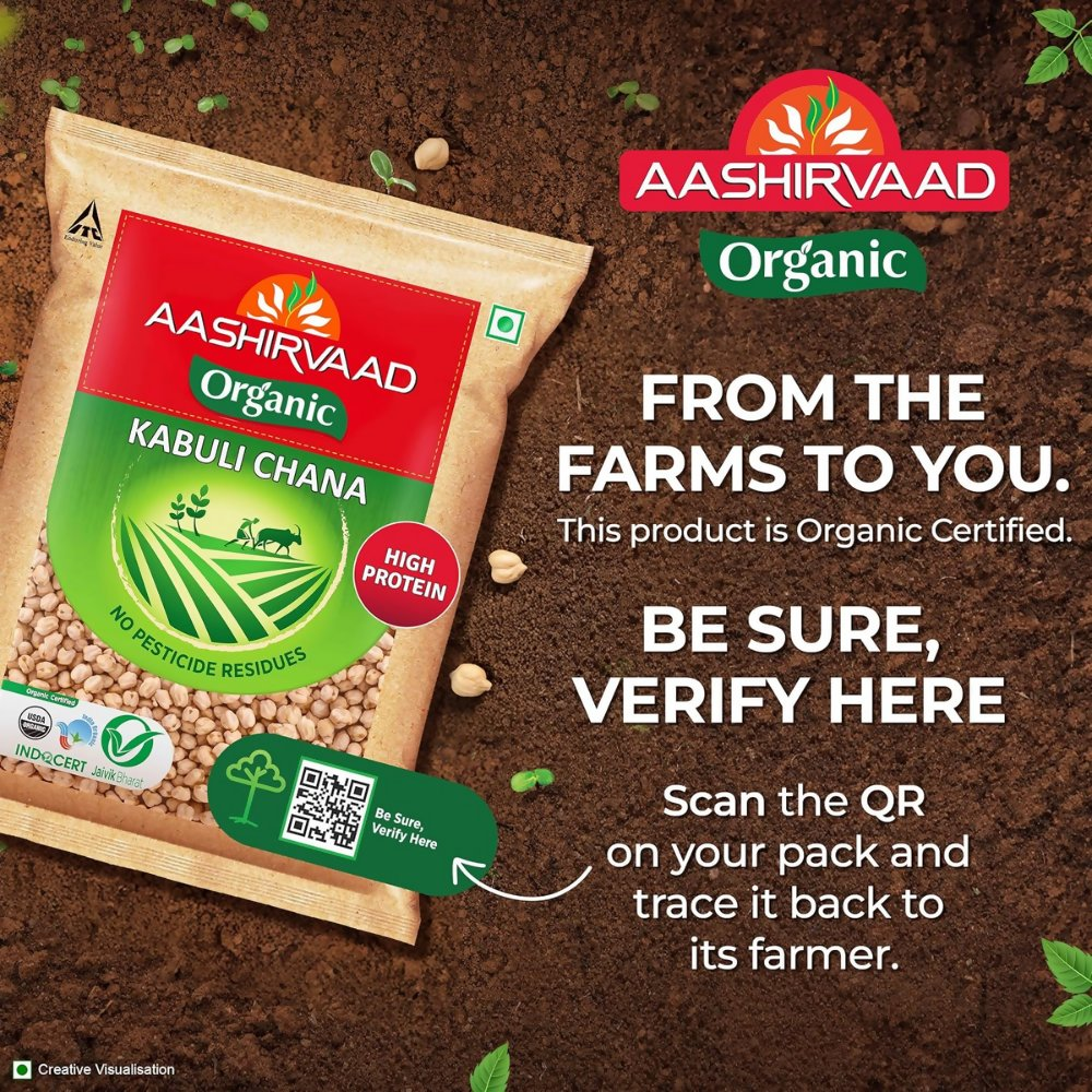 Aashirvaad Organic Kabuli Chana | Grocsy