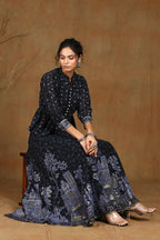 Juniper Women Black Georgette Printed Flared Lehenga Choli Sets | Grocsy