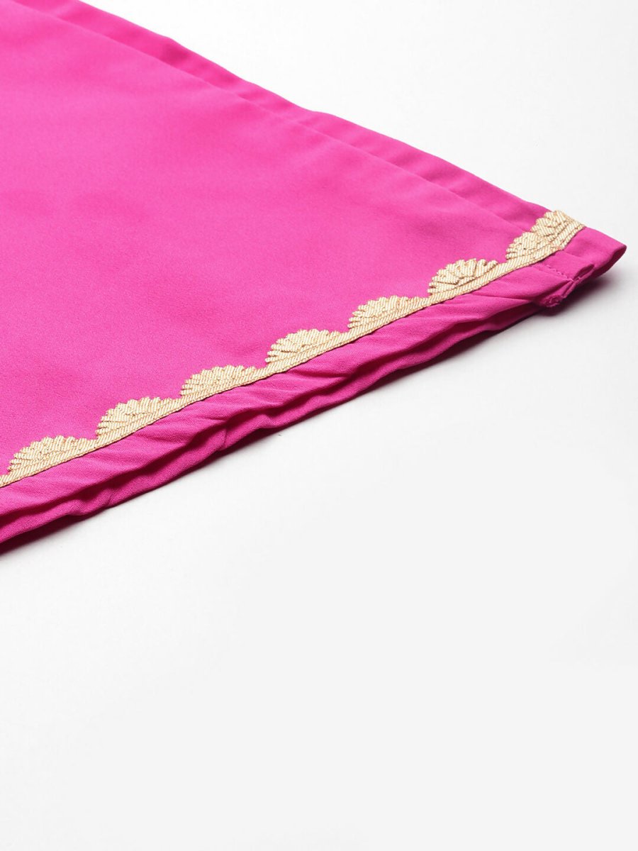 Ahalyaa Women's Traditional wear Kurta Set - Pink | Grocsy