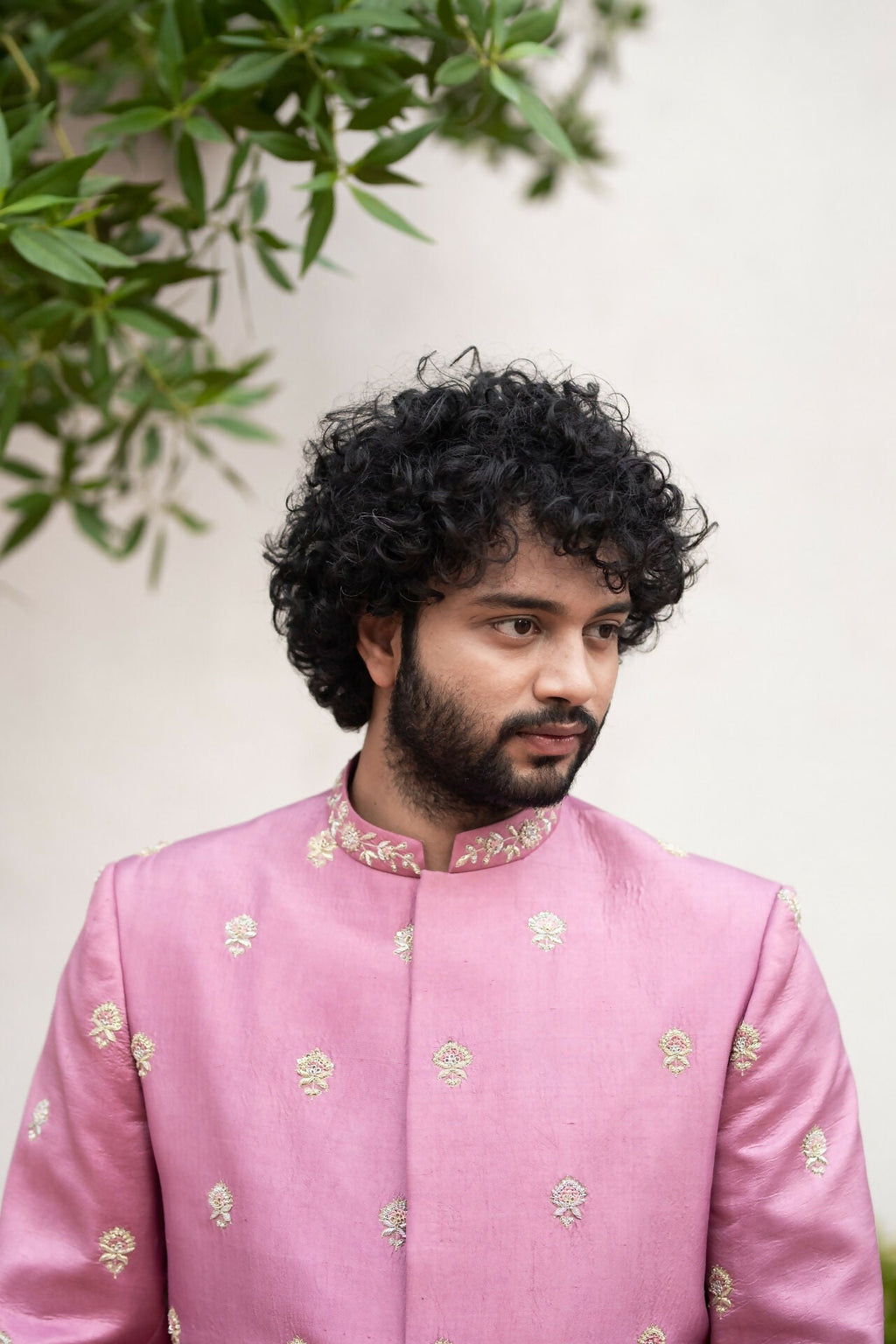 Purple Sherwani Set by Hilo Design | Grocsy