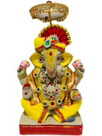 Eco-Friendly Ganesh Idols (Non-Toxic Colors) With Chatri, Akshat & Kumkum | Grocsy