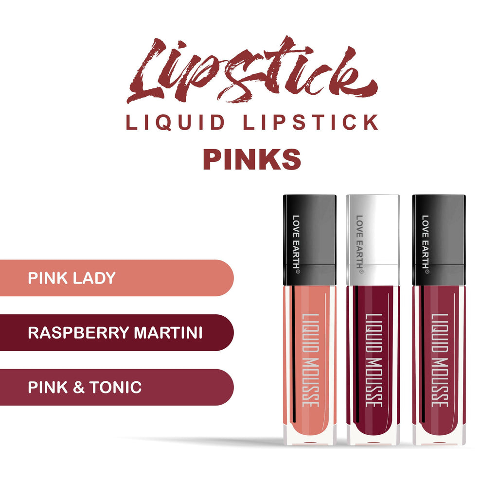 Love Earth Liquid Mousse Matte Lipstick - Pinks | Grocsy