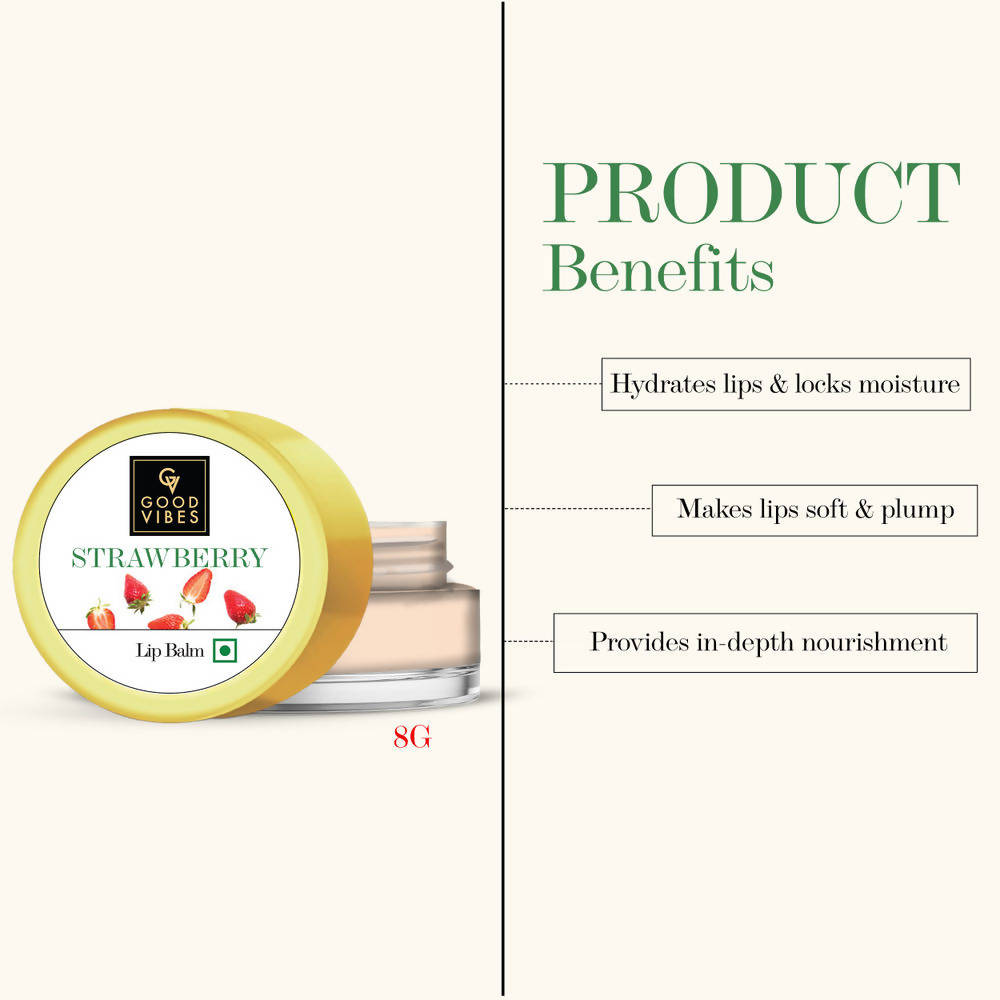Good Vibes Strawberry Lip Balm | Grocsy