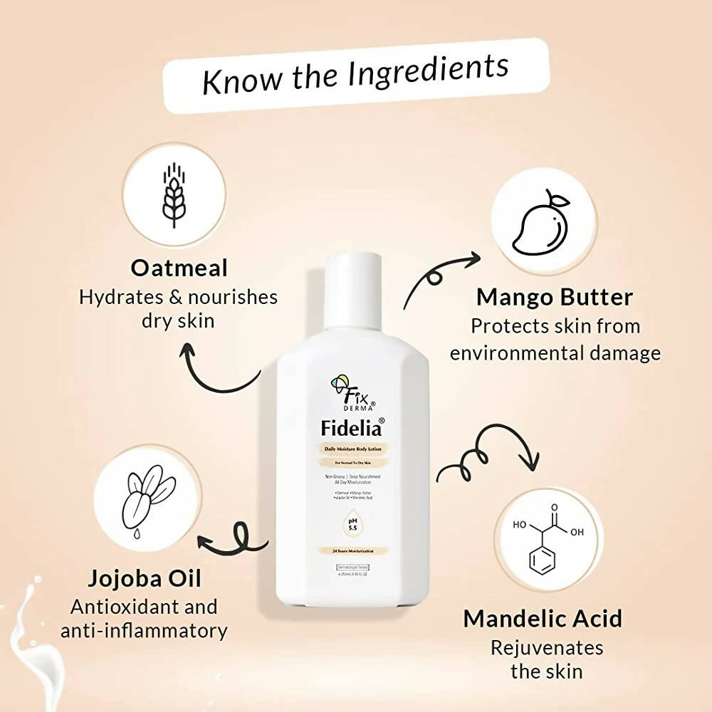 Fixderma Fidelia Daily Moisture Body Lotion | Grocsy