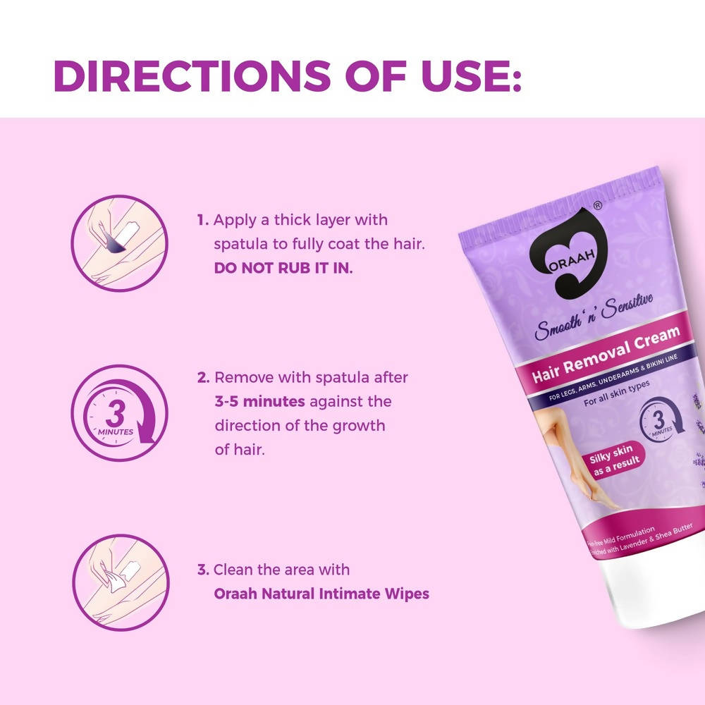Oraah Smooth n Sensitive Hair Removal Cream | Grocsy