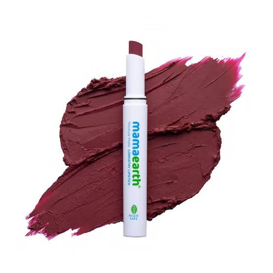 Mamaearth Moisture Matte Long Stay Lipstick-Plum Punch | Grocsy
