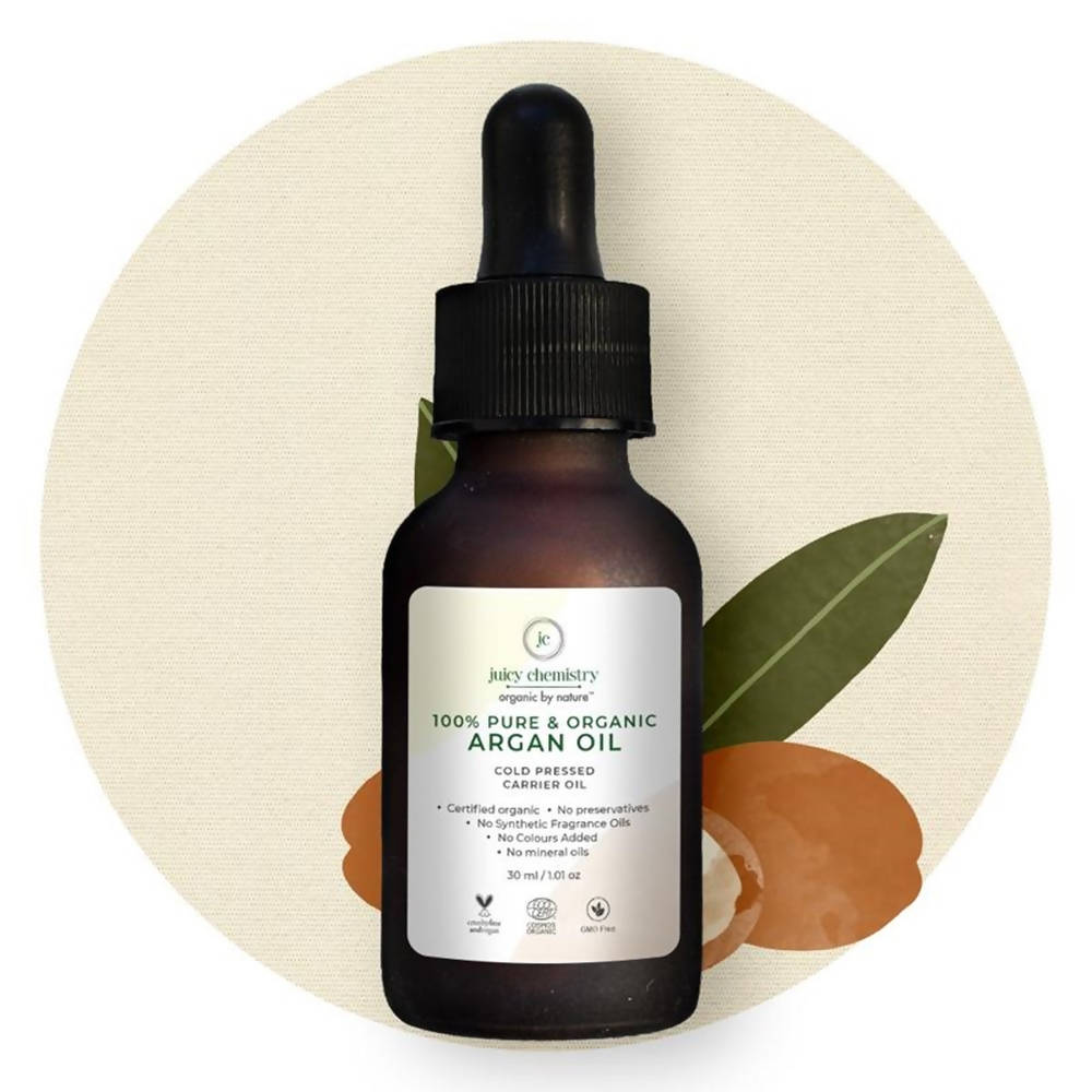 Juicy Chemistry Pure & Organic Argan Cold Pressed Carrier Oil | Grocsy