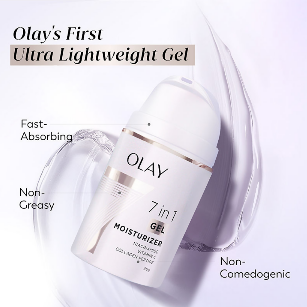 Olay 7in1 Gel Moisturizer with Niacinamide, Vitamin C, Collagen Peptide | Grocsy