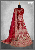 Maroon Velvet Zardosi Work With Pure Mirror Work Lehenga Choli - Nimaya Tyohar | Grocsy
