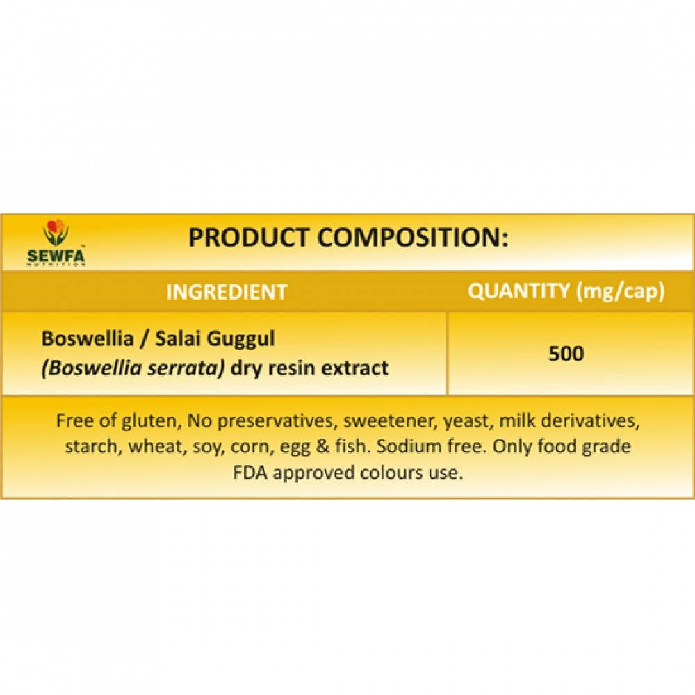 Sewfa Naturals Boswellia Extract Capsules | Grocsy