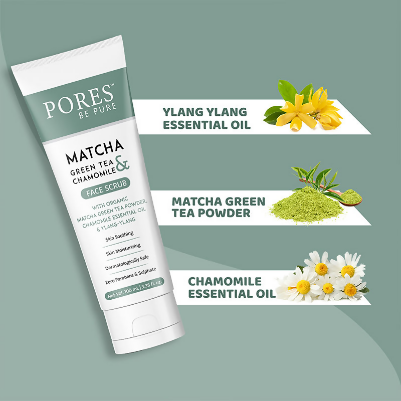 Pores Be Pure Matcha Green Tea Gel Face Scrub | Grocsy