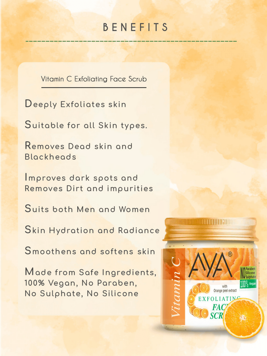 AYA Vitamin C Exfoliating Face Scrub | Grocsy
