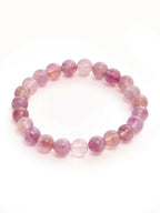 Amethyst Brown and Black Round crystal Beads Elastic Bracelet - Ruby Raang | Grocsy