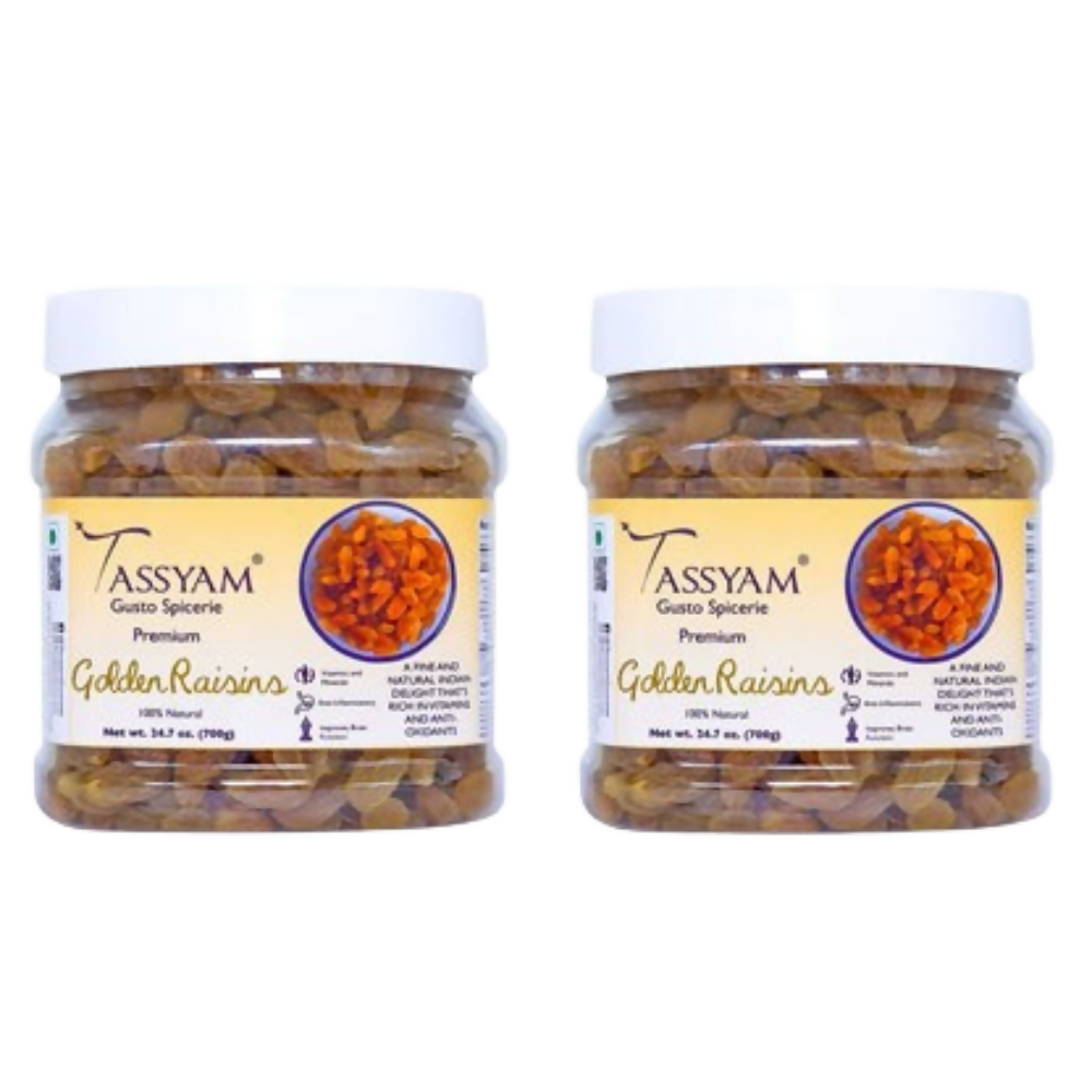 Tassyam Organics Golden Raisins | Grocsy