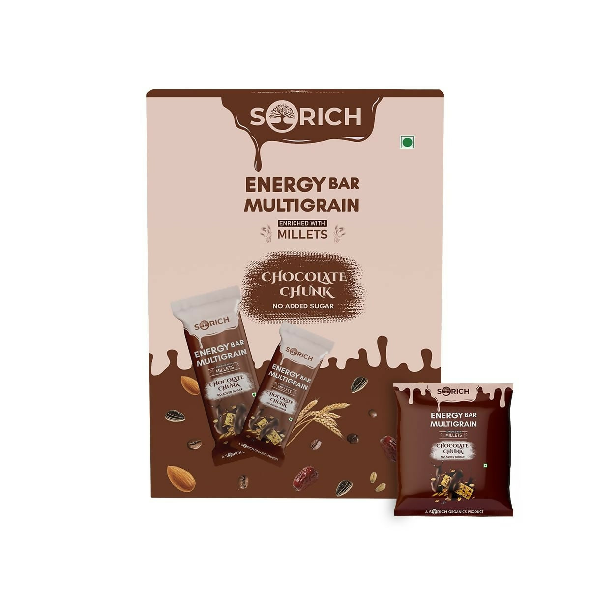 Sorich Organics Multigrain Energy Mini Bars Chocolate Chunk | Grocsy
