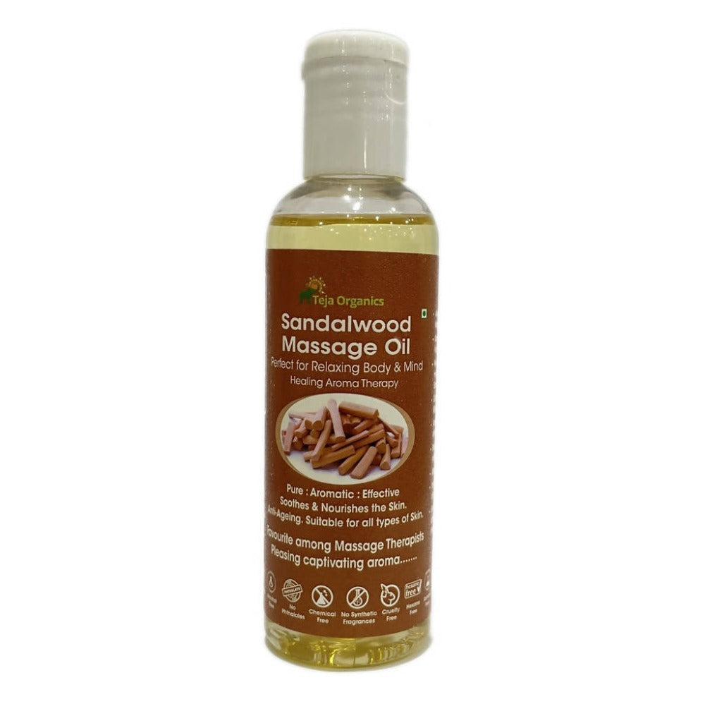 Teja Organics Sandalwood Massage Oil | Grocsy