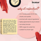 Inatur Lip and Cheek Tint Sunny Red | Grocsy