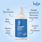Bake 3% Niacinamide Face Wash with Rice Water | Grocsy
