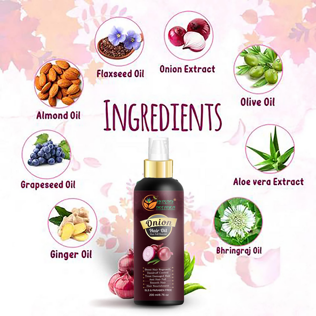 Herbs Botanica Red Onion Hair Oil | Grocsy