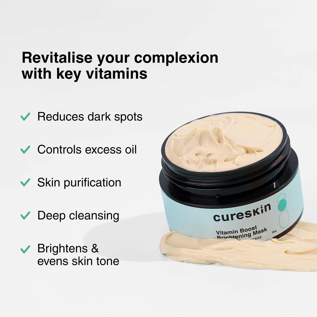 Cureskin Vitamin Boost Face Mask for Glowing Skin | Grocsy